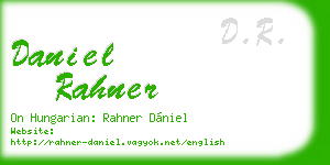 daniel rahner business card